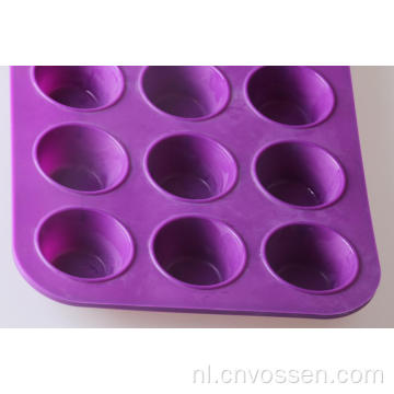 Aangepaste bakkerijhulpmiddelen siliconen cupcake bakvormen